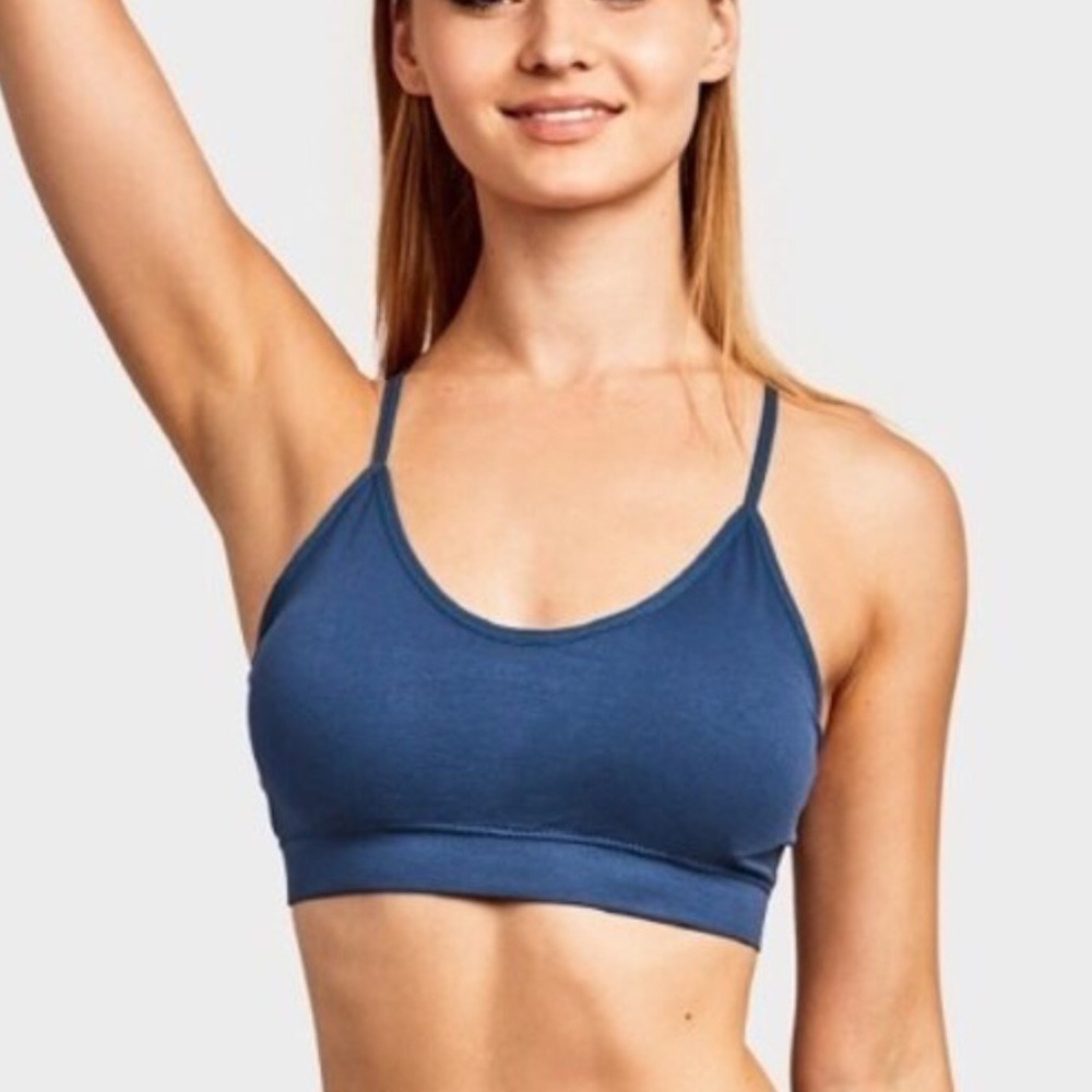 Cute Strappy Sports Bra (Purple)